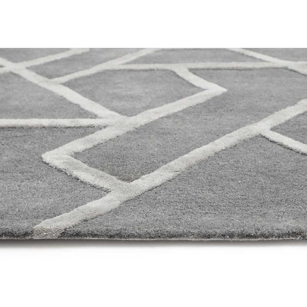 Zizi 96 X 60 inch Grey Indoor Hand-Tufted Rug, Hand-Tufted